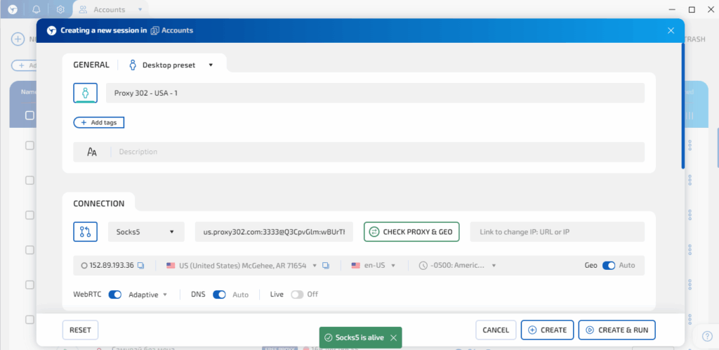 Linken Sphere 搭配 Proxy302 教程：三步实现多账号零关联